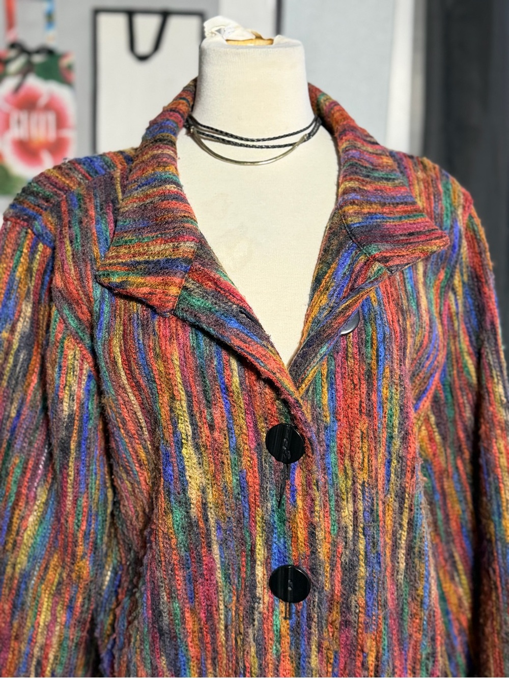 Habitat Multicolor Striped Button-Front Jacket - Picture 2 of 8